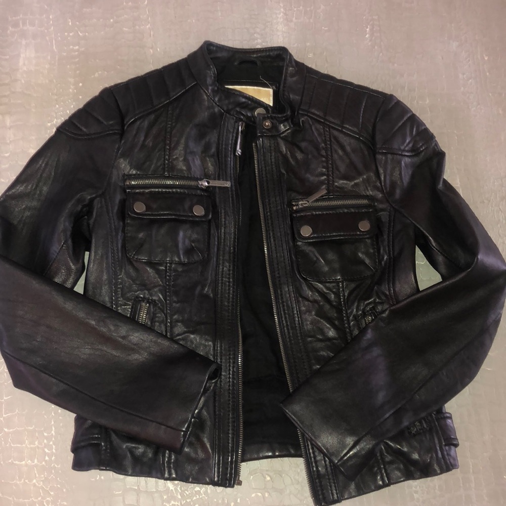 Michael Kors Leather Jacket - size Medium